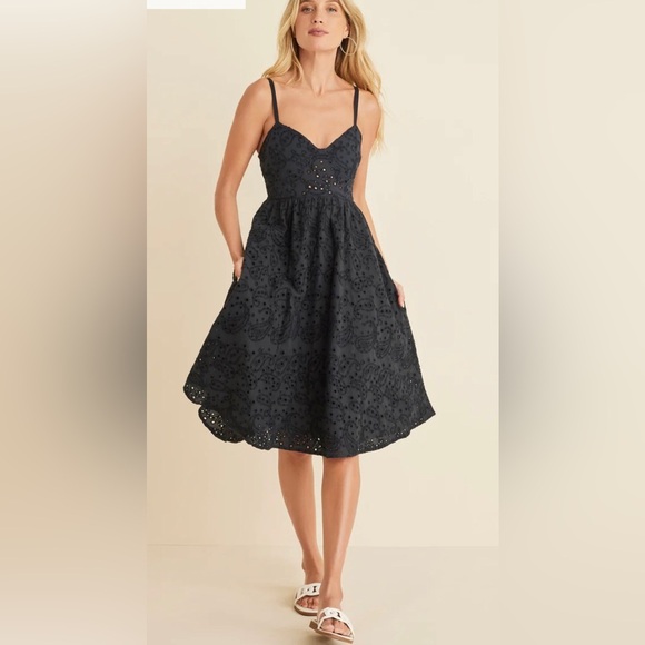 VENUS Black Eyelet Dress NWOT Several sizes - Picture 1 of 15